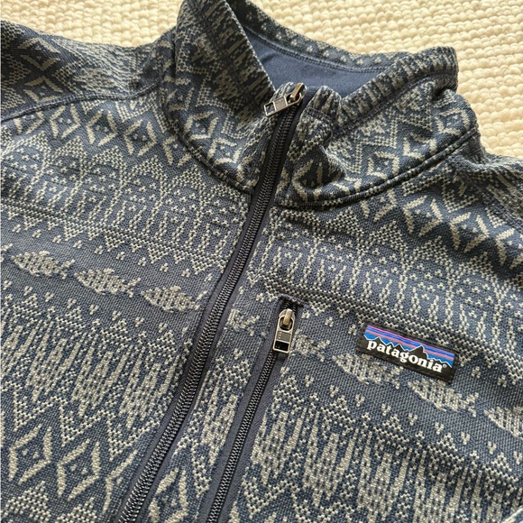 Patagonia Navy Geometric Fleece - Picture 2 of 4